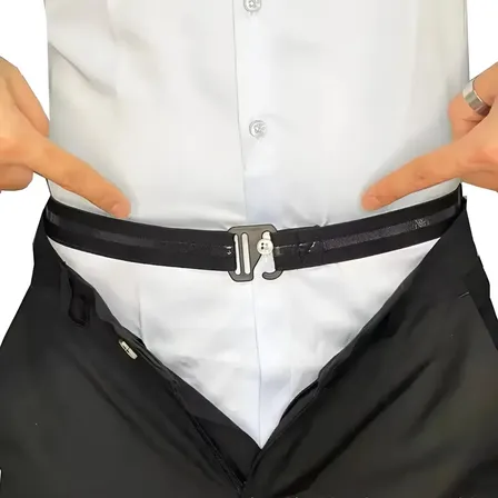Cinto Segura Camisa Social Invisível Prende Dentro Da Calça Camisa Social Alinhada Elástico Preto Adulto
