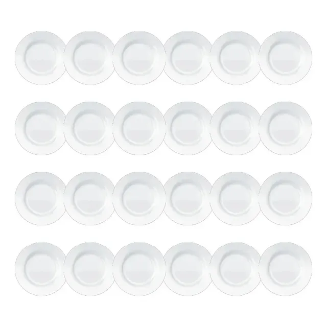 Conjunto Pratos Opaline Menu Sobremesa 24 Peças Branco Nadir