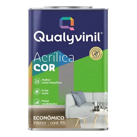 Qualyvinil Acrilica Economica Branco 1 8l Otima Qualidade Cor Pérola