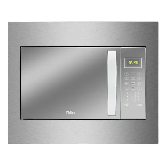 Micro-ondas De Embutir Philco 33l 1400w Menu Fit, Prata Espelhado, 127v - Pmb38e