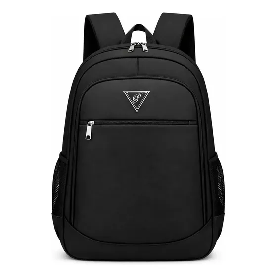 Mochila Masculina Bolsa Impermeável Faculdade Executiva Alça Reforçada Preto Liso