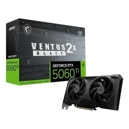 Placa Video Msi Geforce Rtx5060 Ti Ventus 2x Oc Black Plus