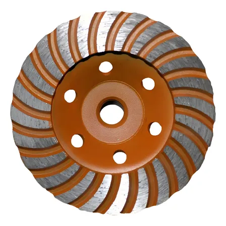 Disco Desbaste Rebolo Turbo Diamantado 115mm Com Rosca M14 Laranja