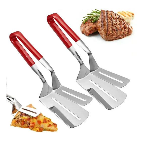 Kit com 2 Pinças Multiuso Primeware de Aço Inoxidável para Empratamento e Churrasco