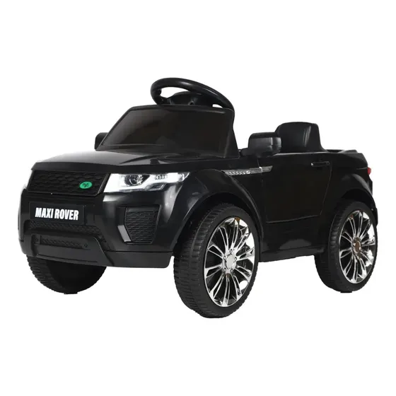 Mini Carro Elétrico Infantil Marcha Frente/Ré 6V Controle Remoto Bluetooth Maxi Rover Maxi Toys - PRETO