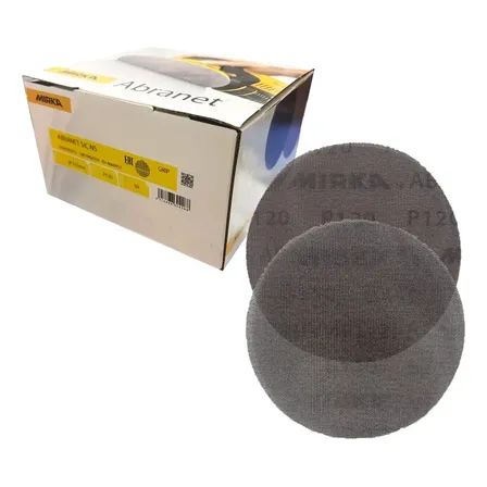 Lixa P/ Vidro Mirka Abranet Sic 150mm Grip Sem Poeira Kit 5 240