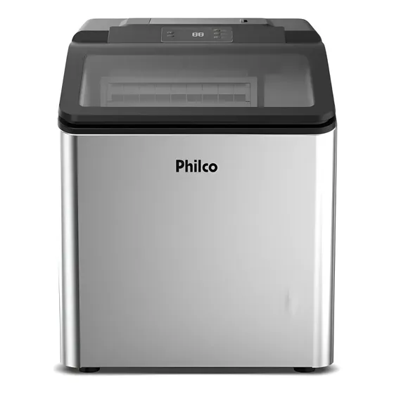 Máquina De Gelo Philco Pmg35a Revestimento Em Inox 220v Prateado