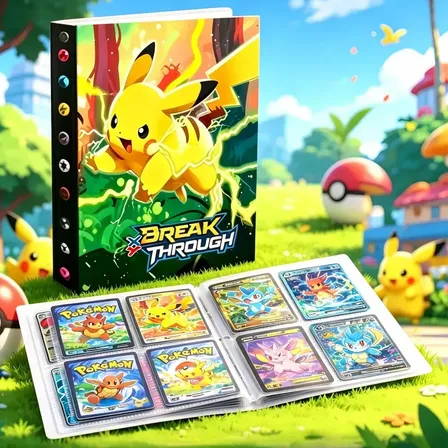 Álbum Pokémon Pikachu 240 Cartas Porta Cards Organizador de Coleção Infantil Presente Crianças