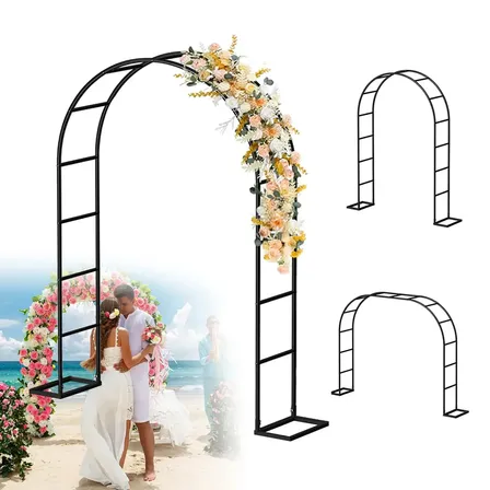 Cerca Romano Ferro Decoração Jardim Decoracao Casamento Plantas Suporte Trepadeira Com Base Para Terreno Suporte Decoração Jardim Desmontavel 240×140cm Arco Floral Entrada Preto