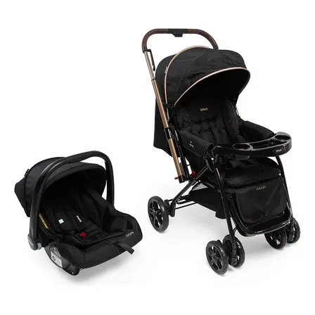 Carrinho De Bebê De Paseio Travel System Infanti Galileo Travel System Preto Mocca