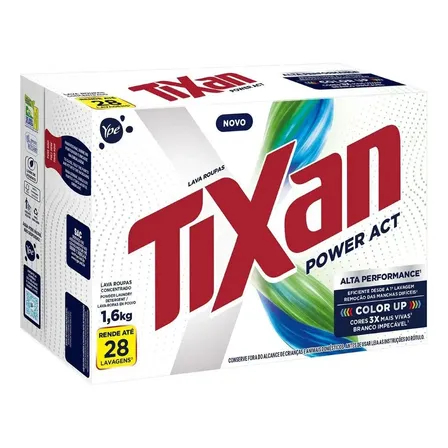 Lava-roupas Em Pó Concentrado Tixan Power Act Caixa 1,6kg
