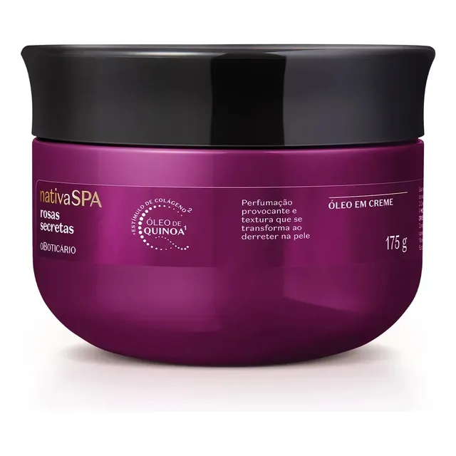 O Boticário Nativa Spa Óleo Em Creme Rosas Secretas 175g