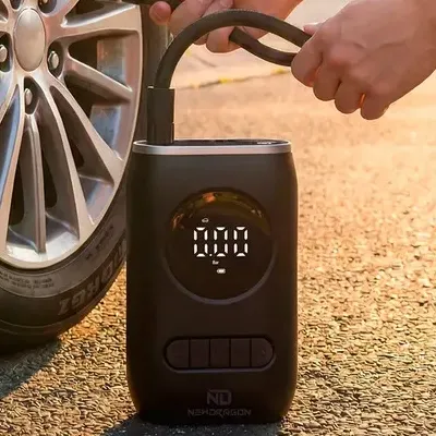 Compressor de Ar Digital Portátil Newdragon Para Encher Pneu de Carro e Moto