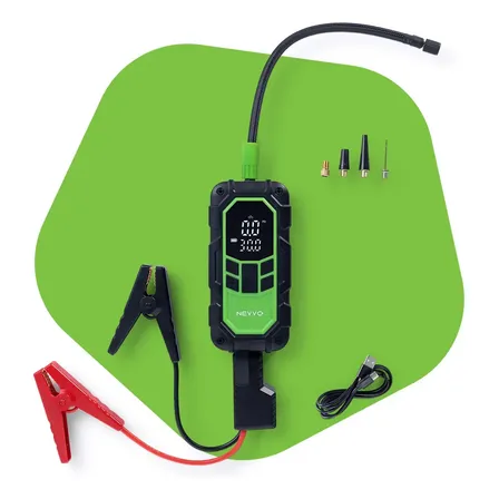 Auxiliar De Partida 8000mah Inflador De Ar 150psi Bivolt Luz Led Emergências Smart Air8000 Nevvo