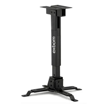 Suporte Universal para Projetor de Teto e Parede Exbom Preto Regulável
