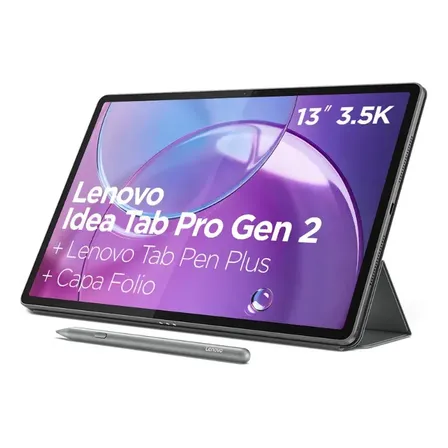 Tablet Lenovo Idea Tab Pro 8gb Ram 256gb 13 Android 16 Com Caneta + Folio - Zahd0680br Cinza