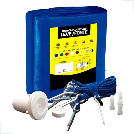 Capa Azul Para Piscina 4x11 / 11x4 Proteção + Térmica Kit Azul