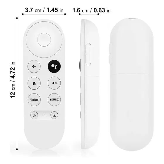 Controle Remoto Por Voz Universal Para Google Chromecast 4k Branco