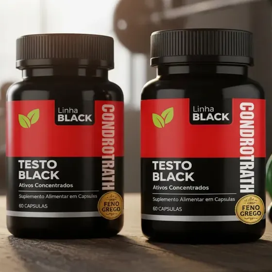 Kit 2 Testo Black 60 Cápsulas Libido Energia Masculina - Testoblack Suplemento Alimentar