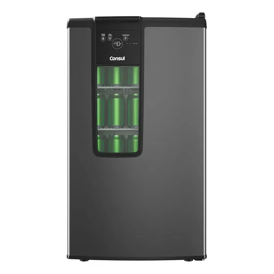 Consul Cervejeira Titanium Czd12mt 83l 127v Cinza Escuro Com Porta De Vidro