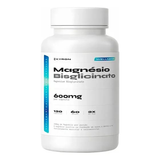 Bisglicinato De Magnésio 120 Cápsulas Kyron