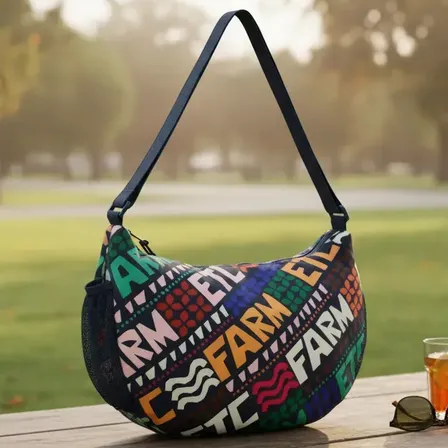 Bolsa Transversal Farm Typecool Azul de Poliéster Estampado