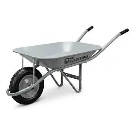 Carro De Mão Reforçado 50kg Jardim Caçamba 60l Aço Solda Cinza