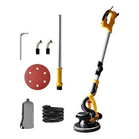 Lixadeira Teto E Parede Telescópica Profissional Com Led E Saco Coletor 7 Velocidades 800w 2100rpm C/ Aspirador MESTRI