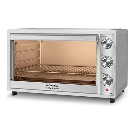 Forno Elétrico 60l Family Grill Inox Mondial 1800w Frn-60-wi 127v Branco/inox