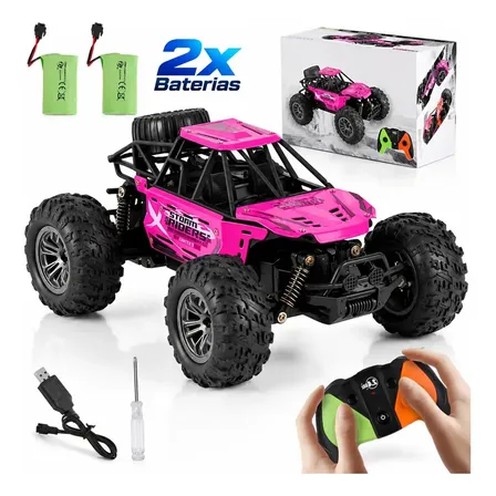 Carrinho Off-Road Atacarejo Kids Storm Riders 1:16 de Metal 4x4 Com 2 Baterias e Luzes