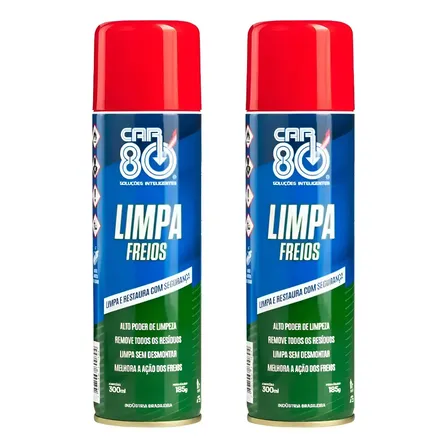 Kit 2 Unidades Limpa Freios Spray 300ml Car80