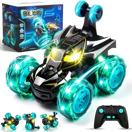 Veículo de Controle Remoto BrincaMundo Aranha 1:24, Carro Acrobático c/ Giro 360° e Luzes
