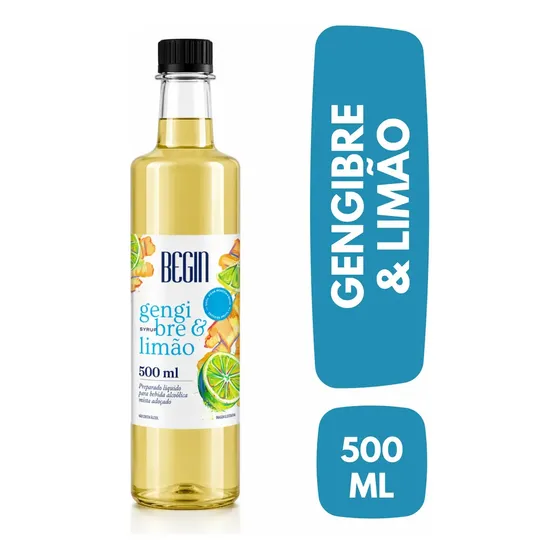 Xarope Gengibre E Limão 500ml Begin - Soda Italiana E Drinks