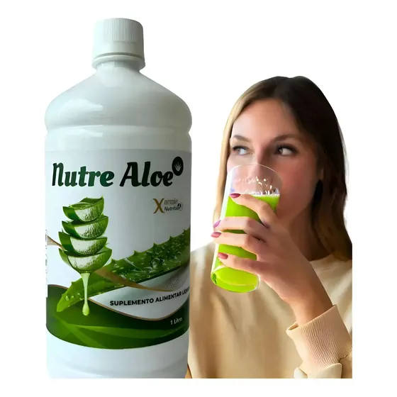 Suco Bebida Nutre Aloe Suplemento Liquido Aloe Vera 1litro