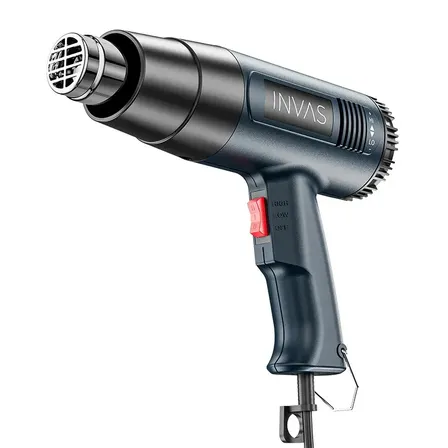 Pistola De Ar Quente Invs 2000w Profissional Para Artesanato E Reparo Preto 220v