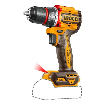 Furadeira Parafusadeira Impacto 20v Ingco Cidli205581 S/bat Laranja-claro 20v