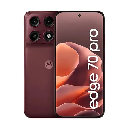 Smartphone Motorola Edge 70 Pro 5g - 256gb 24gb (12gb Ram+12gb Ram Boost), 4 Câmeras De 50mp, Tela 1.5k Extreme Amoled 144hz, Bateria 6500 Mah, Ip68/ip69 - Vinho