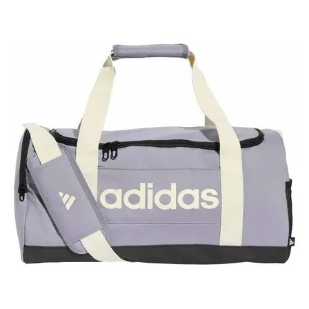 Mala Duffel Linear Pequena adidas Lilás Lisa Níquel Creme