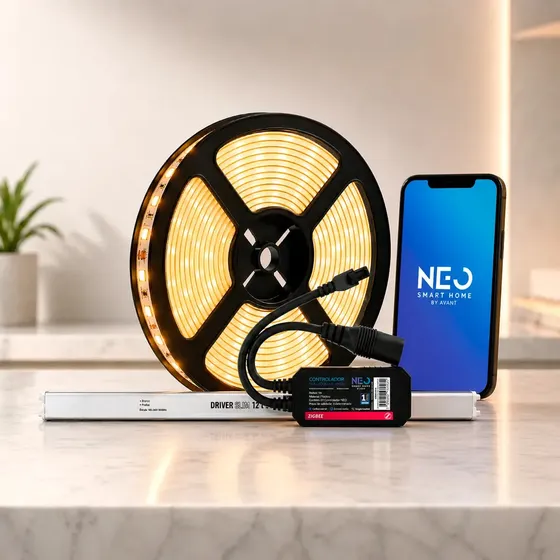 Fita Led Inteligente Zigbee 10w 5 Metros 2700k Branco Quente 12v Cod: Neo001753-k002 Neo Avant