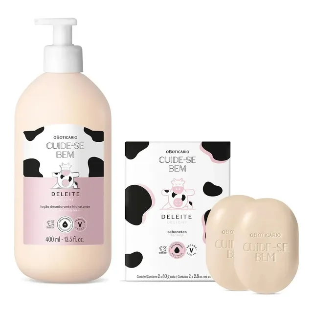 Combo Cuide-se Bem Deleite: Loção Corporal 400ml + Sabonetes