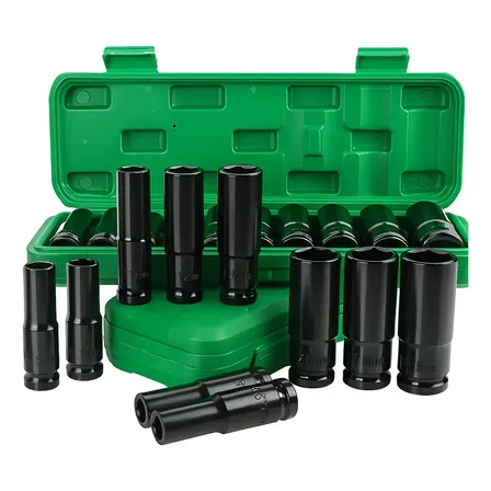 Jogo de Soquetes de Impacto 1/2" Profundos Musicross, Kit com 10 Peças para Chave Pneumática e Elétrica