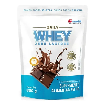 Daily Whey Protein Zero Lactose 800g Growth Supplements Chocolate