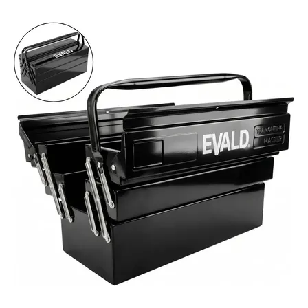 Caixa Ferramenta 5 Gavetas Black Reforçada Tramontina Evald Preto