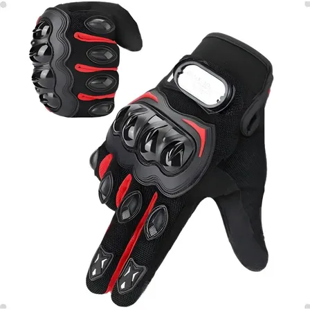 Par Luva Motoqueiro Motociclista Impermeável Proteção Moto Preto Único