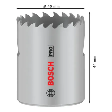 Serra Copo Bimetálica Multimaterial Metal 40mm Bosch Pro