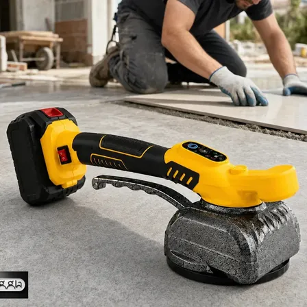 Máquina Assentar Piso Porcelanato Vibratória Ventosa Sem Fio Profissional 2 Baterias 48v Bivolt Recarregável Portátil Velocidade Variável Disco 135mm Maleta Azulejo Cerâmica Obra Pedreiro UGGLA
