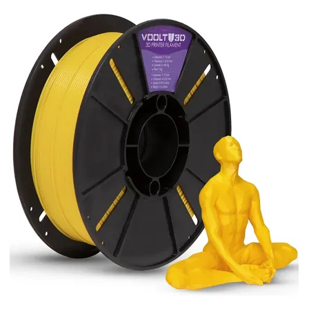 Filamento Pla Amarelo Velvet 1kg 1.75mm Voolt3d Amarelo Velvet