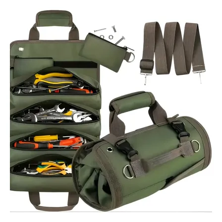 Bolsa De Ferramentas Enrolar Multifuncional Elétrico Hardwar Verde-musgo