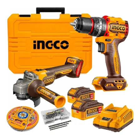 Kit Parafusadeira Furadeira Esmerilhadeira Ckli20256-9 Ingco