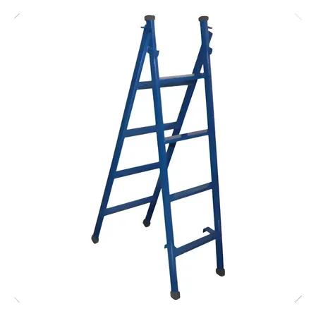 Escada Articulada Multiuso Reforçada Extensiva Até 7 Degraus Azul